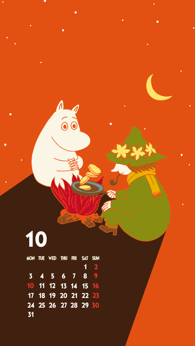 22年10月のカレンダーをプレゼント ムーミン公式サイト