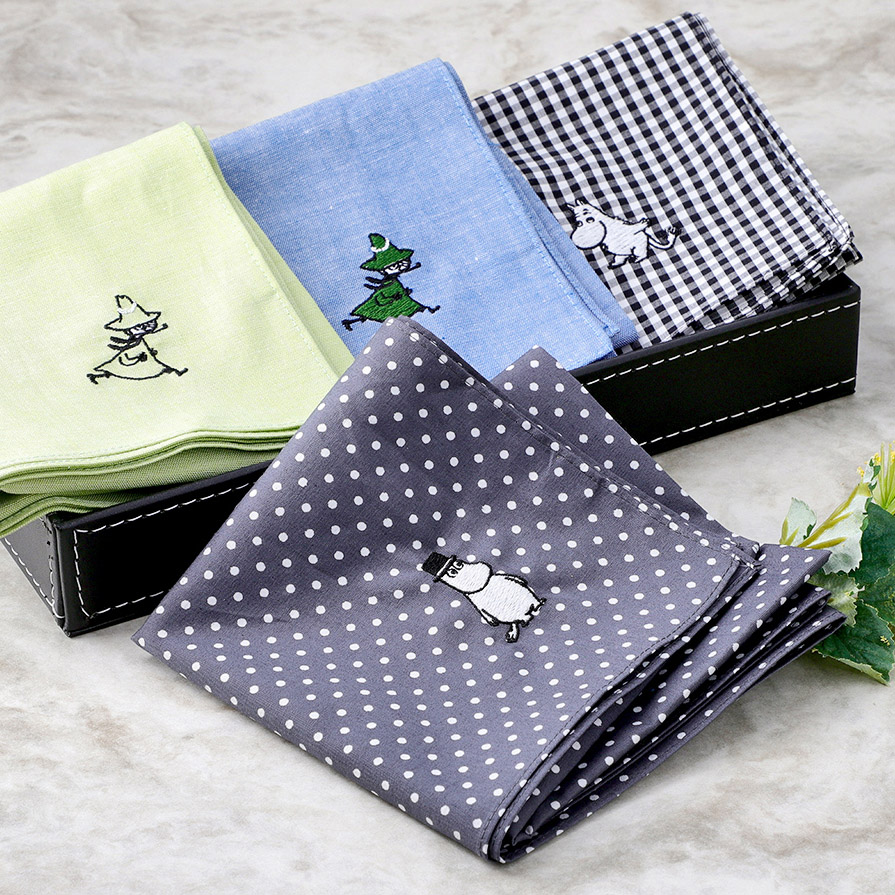 ワンポイントが可愛い 刺繍ハンカチ ムーミン公式サイト