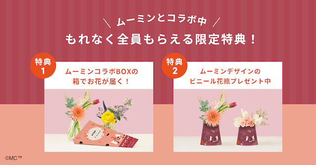 お花の定期便 ブルーミー とコラボ 限定デザイン花瓶もらえる ムーミン公式サイト