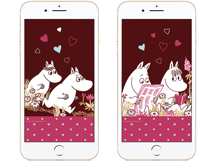 バレンタインを先取り ファンクラブ新作壁紙リリース ムーミン公式サイト
