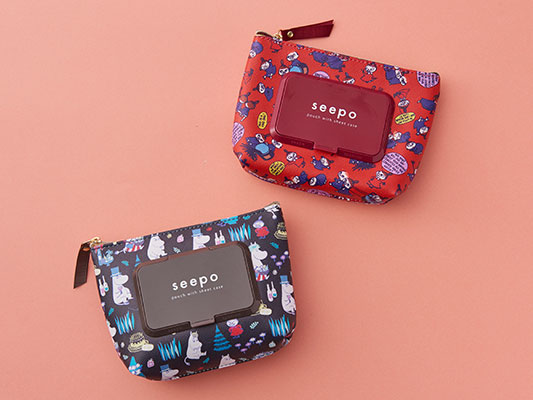 シートケース付きの機能性ポーチ Seepo に新柄登場 ムーミン公式サイト